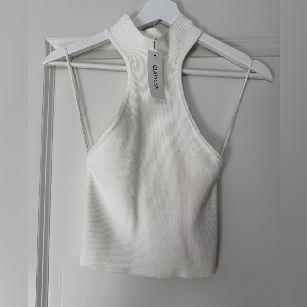 Glassons White Ribbed Tank